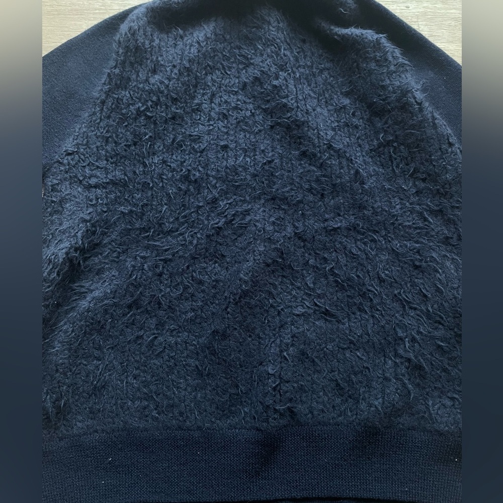 3.1 Phillip Lim Angora Wool Turtleneck Sweater Black Textured Front XS Knit - Picture 3 of 8